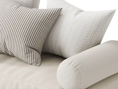 Seat Pillow Set 01 3D model