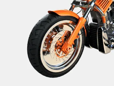 Harley Davidson 2003 Low-poly 3D model