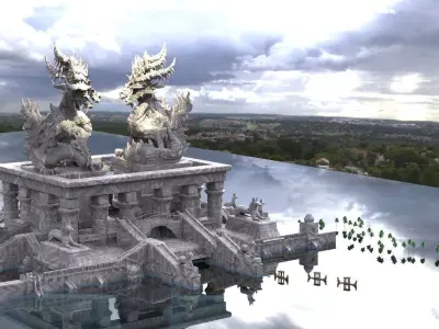 Ancient Dragon Nile Temple 3D model