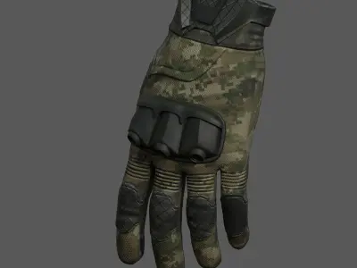 Gloves military combat soldier cyborg bike coloring Generic  Low-poly 3D model