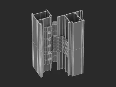 Aluminium Door Hinge 3D model