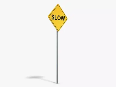 Slow Sign Low-poly 3D model