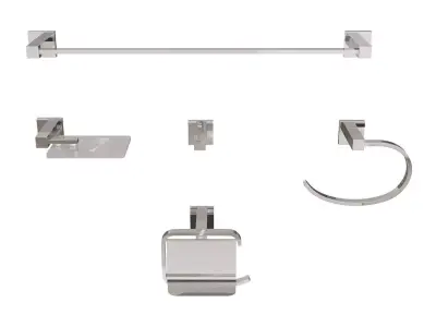 Modern Bathroom Accessory Set for Interiors 3D model