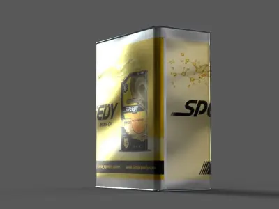 Oil Bucket Low-poly 3D model