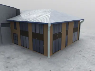 EGCC Signature Hangar Low-poly 3D model