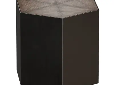 Geo Tall Light Burnt Oak Bunching Table Crate and Barrel 3D model