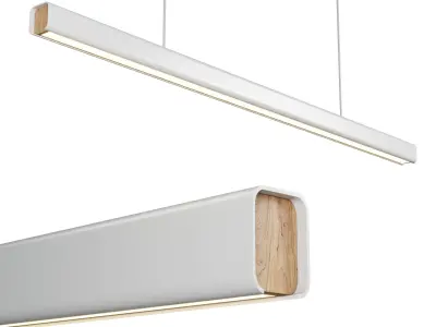 SEED DESIGN MUMU P180 BLACK  WALNUT LED PENDANT Low-poly 3D model