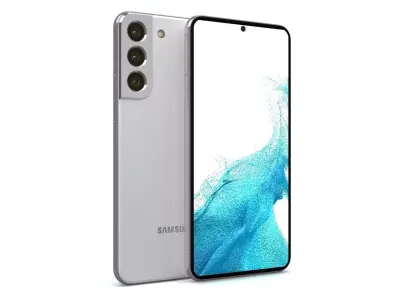 Samsung Galaxy S22 Plus 5G Phantom White Low-poly 3D model