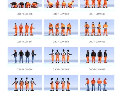 DOSCH 3D - LO-POLY PEOPLE VOL 6 3D model