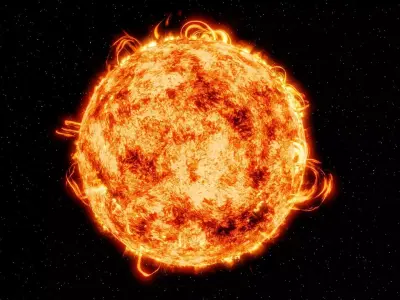 Alien Planet Sci-Fi Fantasy Sun Star 3D model