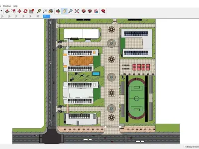 Sketchup School and University G10 3D model