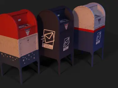 Street GameReady PBR Props- LowPoly AR 3D Model Pack