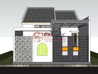 House 6x10m code 659 - Sketchup 3D model 3D model 3D model