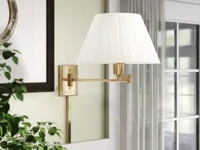 Devin Plug-in Swing Arm Sconce 3D model