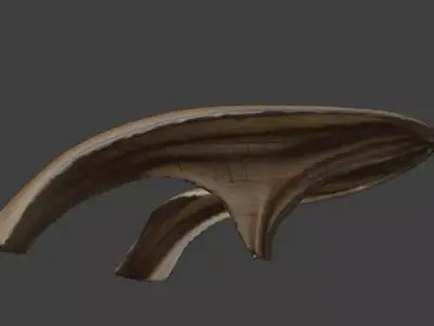 Parametric Wooden Pavilion - Futuristic Organic Shelter Low-poly 3D model