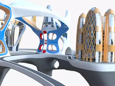 Future city V 3D model