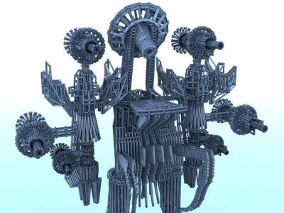 Robot Cyborg Game Character SciFi 3D model