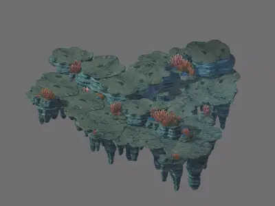 Game Model - Seabed Cliff 5 3D model