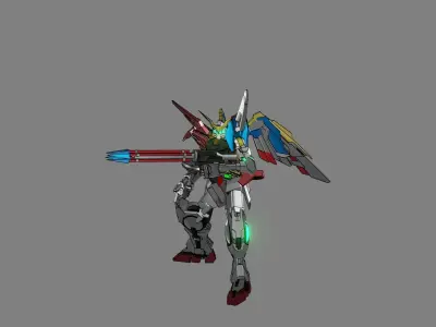 Attacker Gundam 10 A 3D model