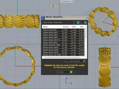 shell ring 3D print model purchase