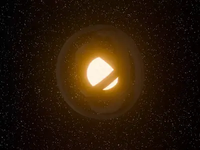 Dyson sphere Low-poly 3D model