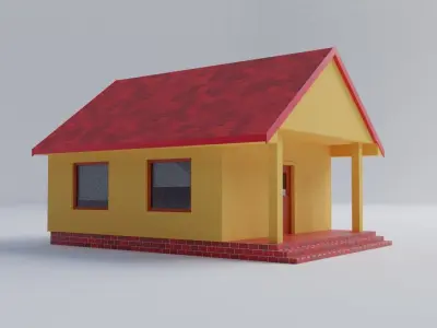 Small house 3D model 8