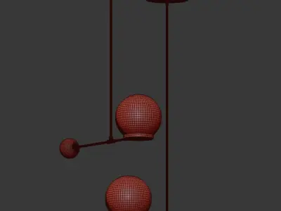 Contrapesso 8 inch Globe Led Pendant 3D model