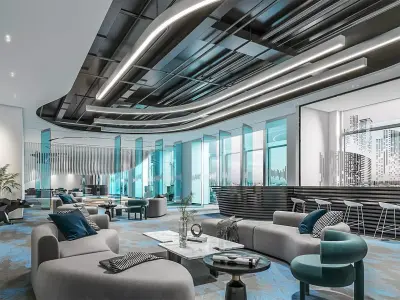 3D model download of modern leisure area 3D model