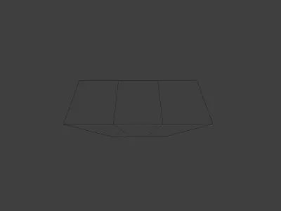 Table empty room with coffee Low-poly 3D model