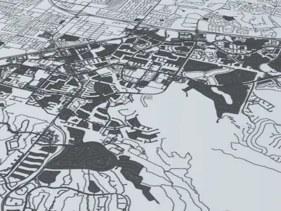 Las Vegas Road Network and Streets 3D model