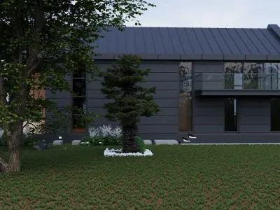 villa 3D model 4
