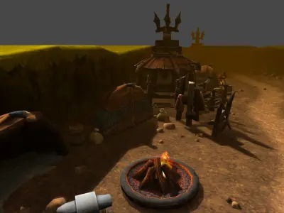 Fantasy Chess RPG Environment - War Camp Low-poly 3D model