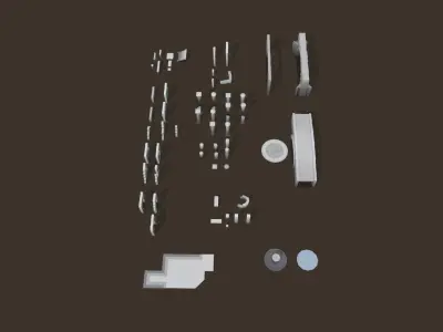 Ruins pack Low-poly 3D model