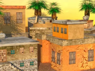 Old- 3D Houses Free low-poly 3D model
