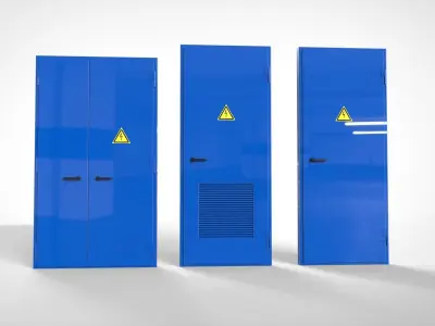 Metall doors collection  3D model