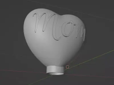 HEART MOM led lamp without base -  mothers day gift  3D print model