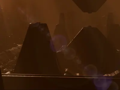 sci-fi city  Low-poly 3D model