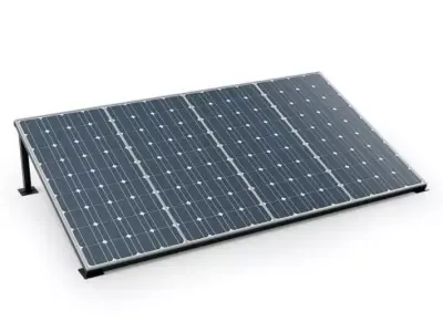 Four Panel Angled Solar Collector 3D model