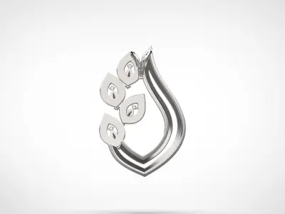 PE16 Classic Solitaire Pendant half ct CAD STL 18K  3g 3D print model