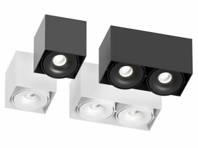 Tema N three led lights on wall 3D model