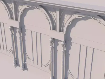 Modern Wall Panel 3D model