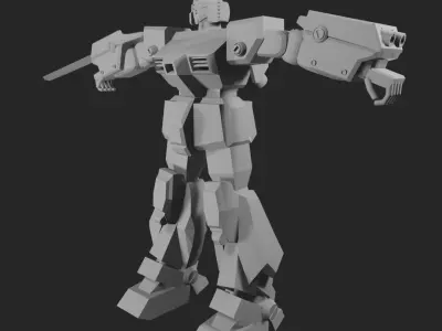 Gundam Mecha Robot 3D model