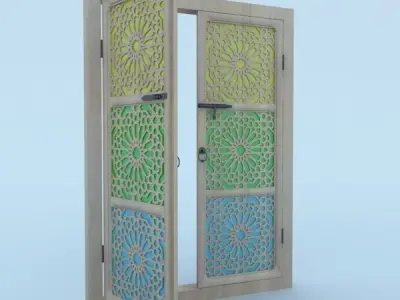 Traditional Moroccan Window 3D model