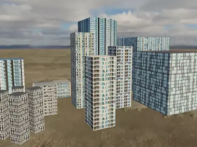 Building Pack 1 Free low-poly 3D model