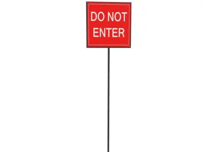 Do not enter sign Free low-poly 3D model