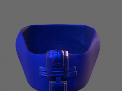 Gas mask helmet 3d model scifi Low-poly  Low-poly 3D model