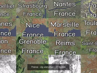 France - city and urban 3D Model Pack