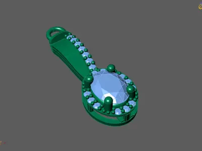 Women Pendants 3DM STL Pendant Renders Details 3D print model 3D print model