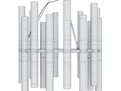 SMALL CANDELE CHANDELIER Low-poly 3D model
