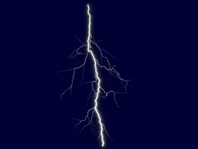 Realistic 3D Lightning CG-02 Low-poly 3D model